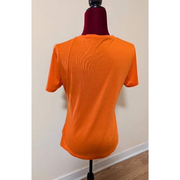 Shein | Orange & Cameo Rib Knit Nope Not Today Tee | Size L - Picture 4 of 5
